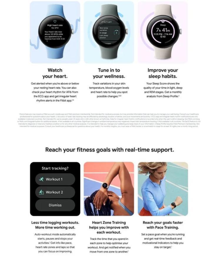 谷歌 Pixel Watch 2 手表产品页面曝光：铝制结构，24 小时续航