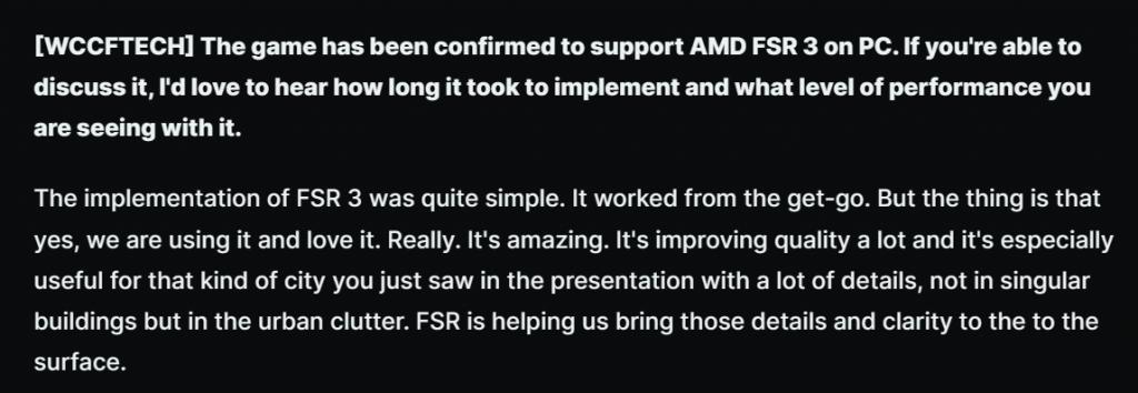 《冰气时代》开发商对 AMD FSR 3 技术赞不绝口,称部署非常容易