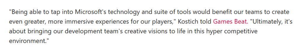 动视总裁：微软收购动视暴雪对《使命召唤》系列游戏“大有好处”