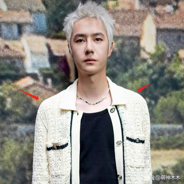 王一博看秀生图曝光,银发搭女款外套似精神小伙,撞脸蒋雯丽