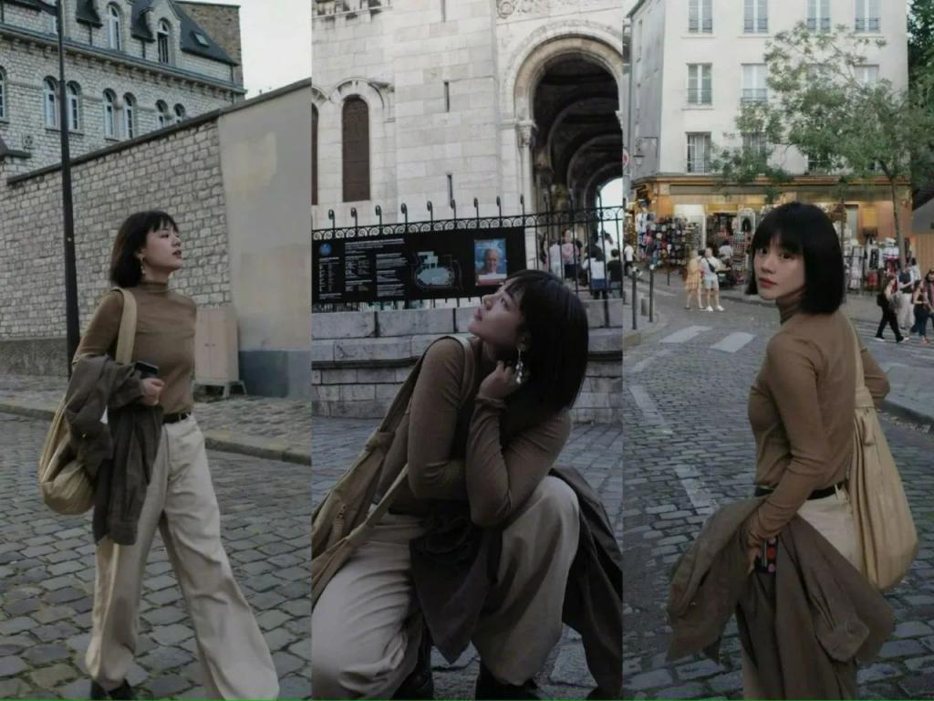 马思纯巴黎街拍太美了！8套私服全种草，打底衫 牛仔裤这套太太太显瘦了！