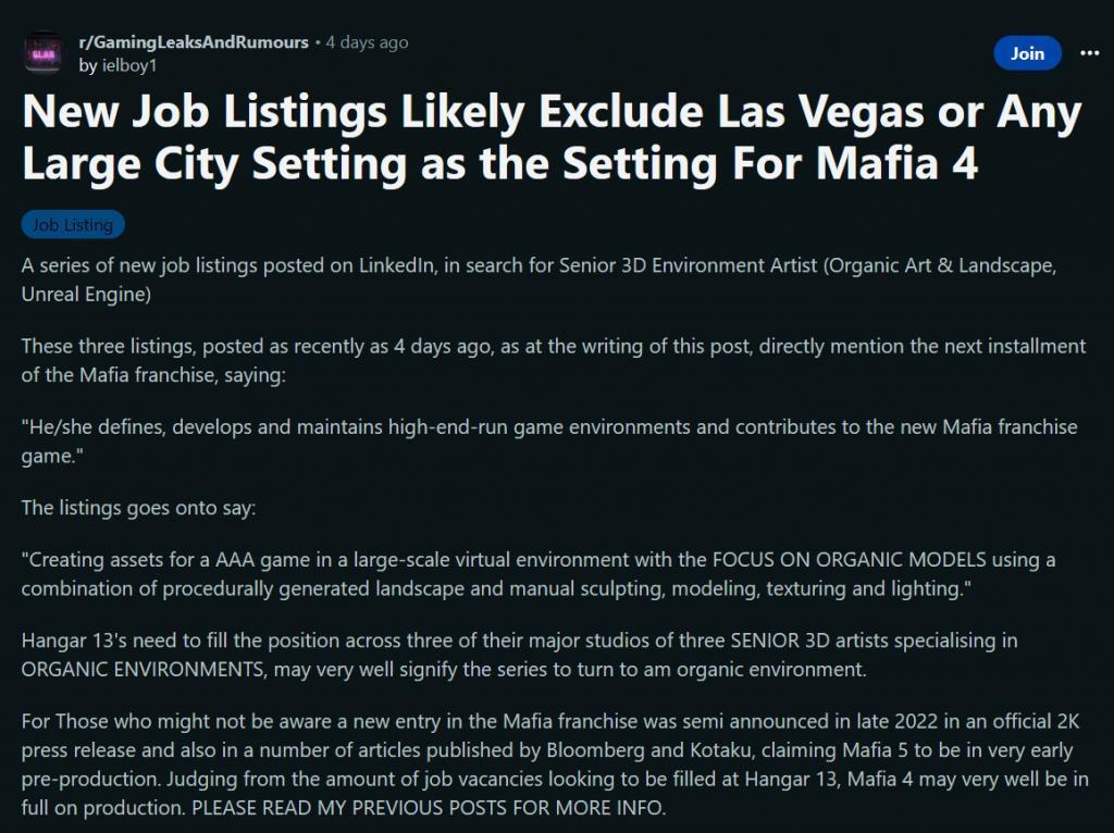 《四海兄弟》续作将引入“程序生成地景”，游戏故事为系列前传