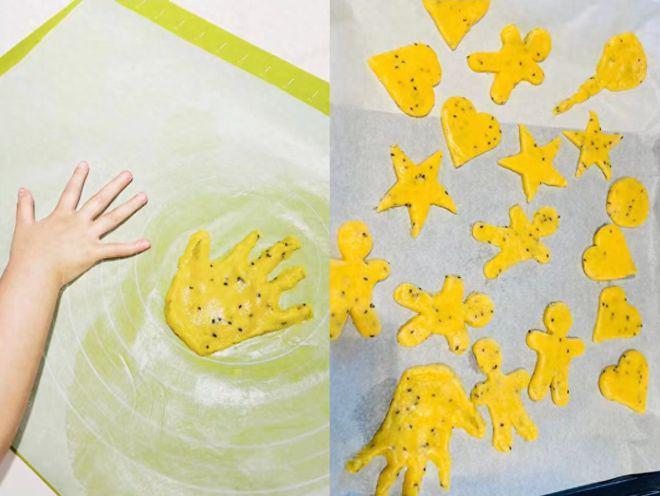 唐艺昕首晒3岁女儿，母女一起做饼干，小公主扎哪吒头超可爱