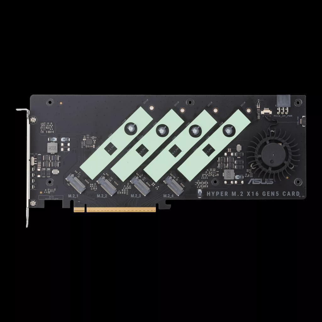 华硕公布 Hyper M.2 x16 Gen5 扩展卡，可安装四个 SSD