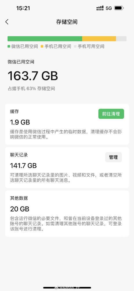 苦微信久矣？“微信内存从126G到75G”登上微博热搜第一
