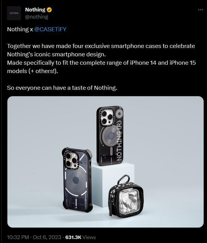 Nothing 为苹果 iPhone 15/14 系列手机推出保护壳，549 港币起