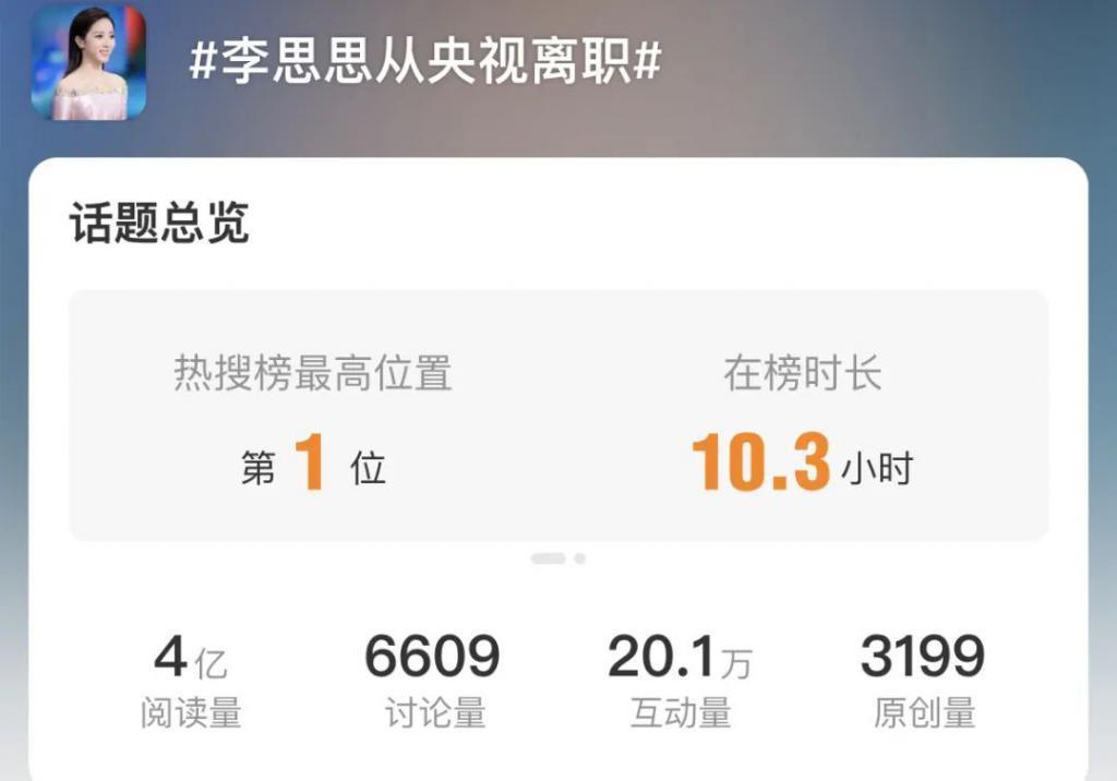 还记得央视春晚主持人李思思吗？离职了？
