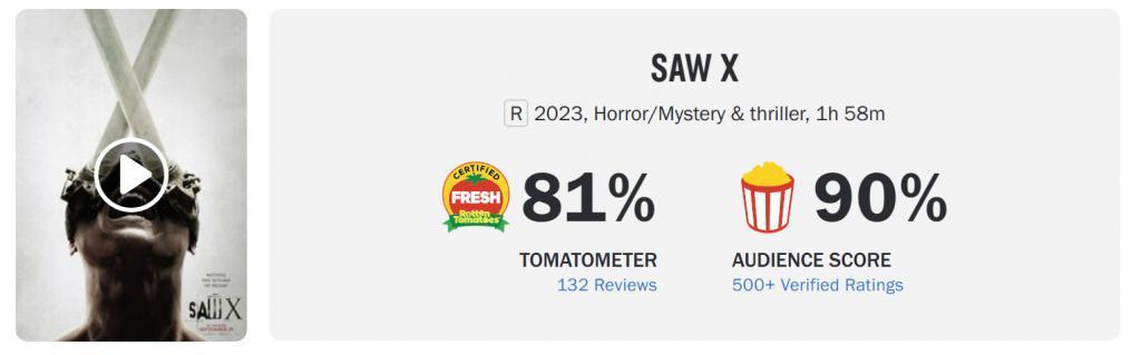 《电锯惊魂10》仍然卖座