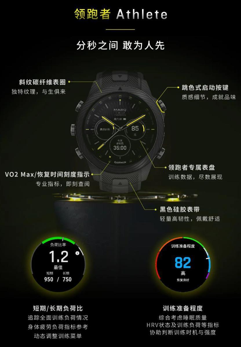 2.18 万元起售，佳明发布 MARQ Carbon 碳纤维尊享版高端智能腕表