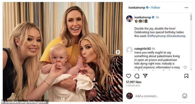 41岁伊万卡走出佛州豪宅，紧身背心好别致，自律让三娃妈健美