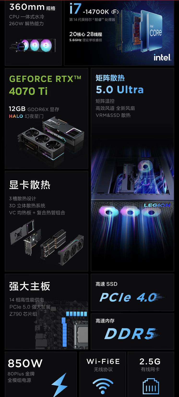 联想推出拯救者刃9000K主机：14代处理器、40系显卡，17999元起