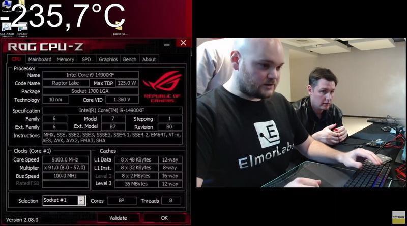 9.1GHz！专家使用英特尔 i9-14900KF 处理器刷新超频纪录