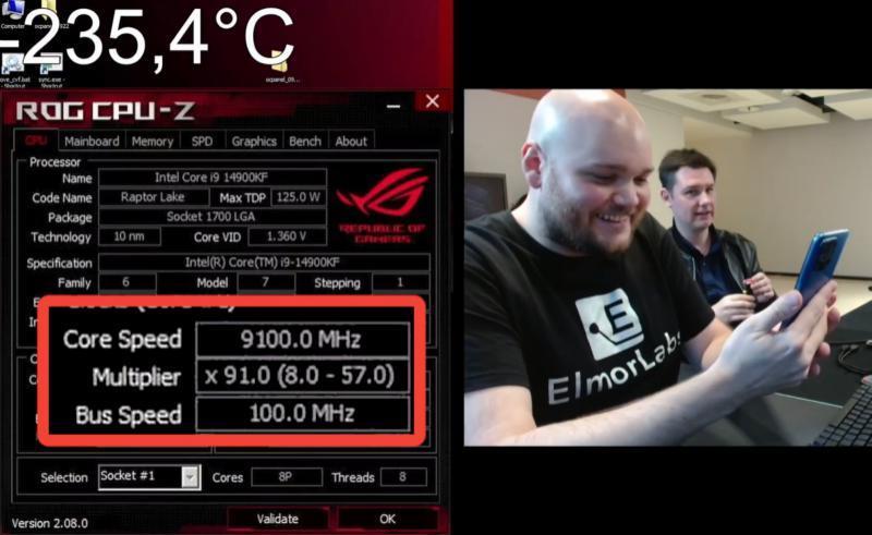 9.1GHz！专家使用英特尔 i9-14900KF 处理器刷新超频纪录