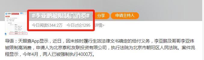 这一次，52岁李亚鹏该为自己的错误买单了