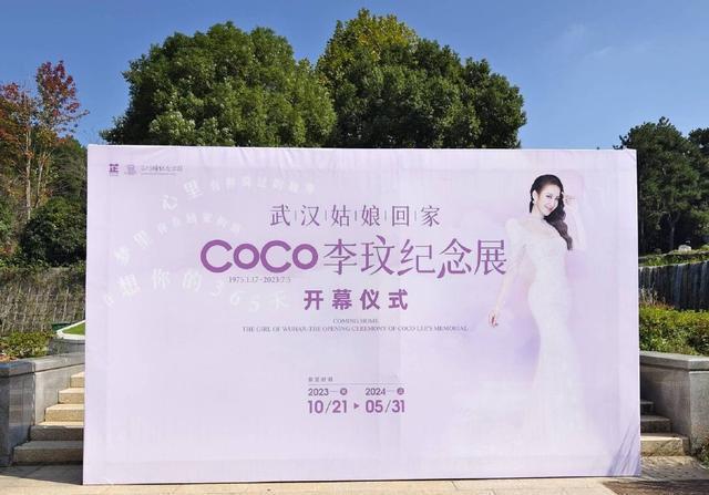 李玟纪念展在武汉举行 园区遍布粉紫色海报