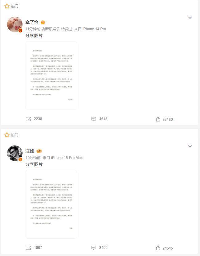 章子怡汪峰官宣离婚太猛了！网友：他们终于装不下去了……