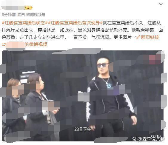 汪峰离婚后首现身面色凝重，章子怡独自出门买菜，状态放松