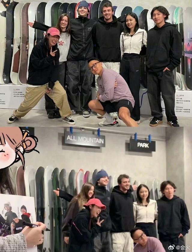 苏翊鸣朱易牵手与友人逛街 此前七夕二人被传恋情