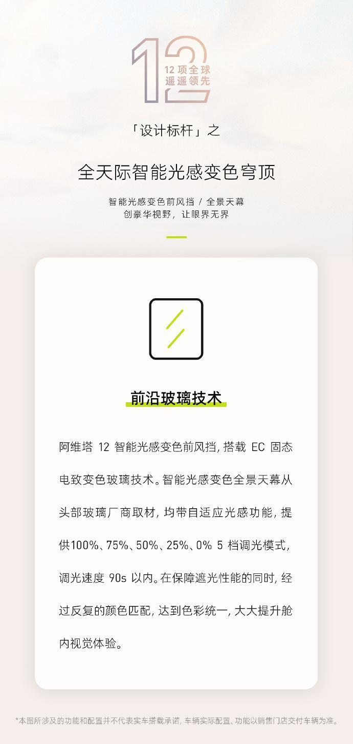 阿维塔12轿车预热：配备6.7英寸电子外后视镜、智能光感变色穹顶