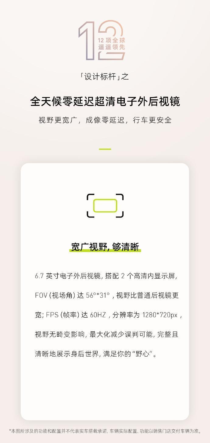 阿维塔12轿车预热：配备6.7英寸电子外后视镜、智能光感变色穹顶