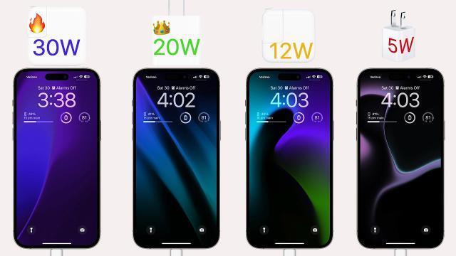 实测 20W 适配器是苹果 iPhone 15 / Pro 机型最佳官方选择
