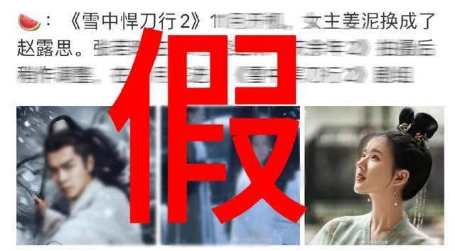 网传赵露思出演《雪中悍刀行2》粉丝对接号否认
