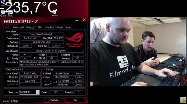 9.1GHz！专家使用英特尔 i9-14900KF 处理器刷新超频纪录