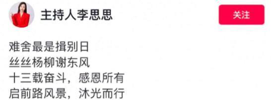 在央视,她的离开悄无声息