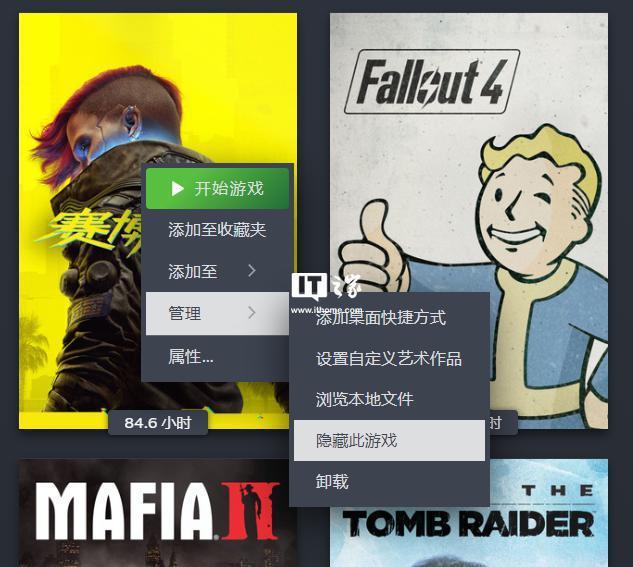 Steam 新功能可将某款游戏单独设为私密状态，并向好友隐藏