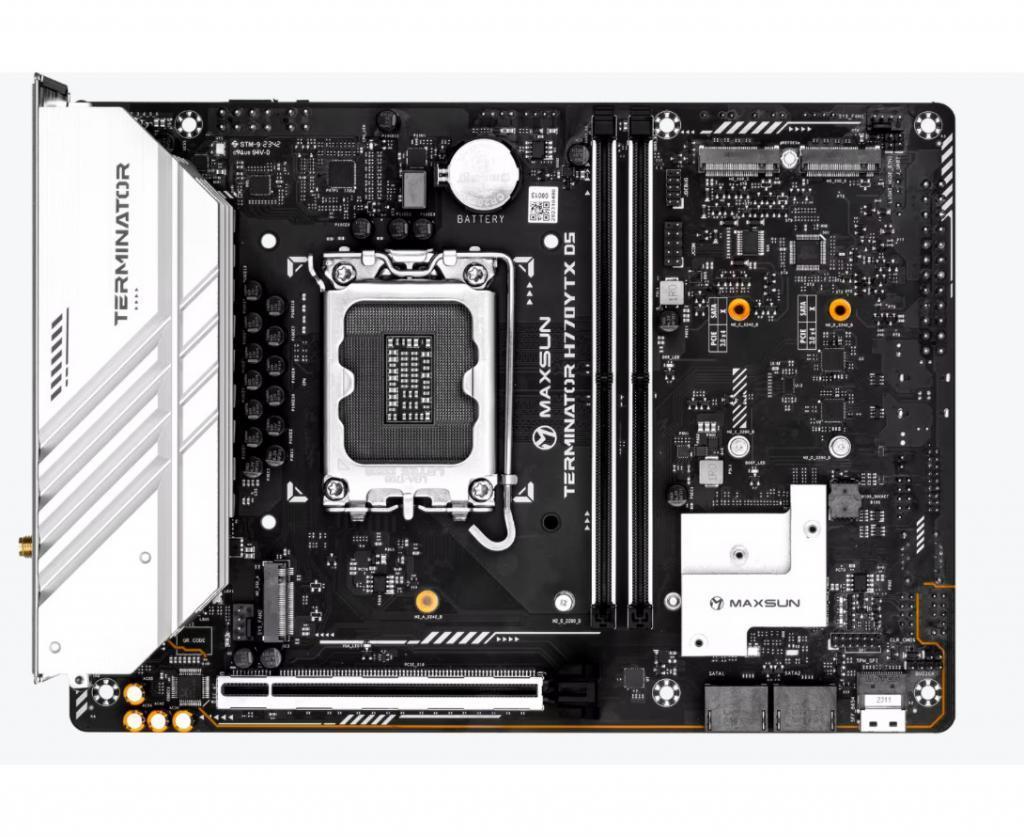 铭瑄&装机猿 H770 YTX D5主板下月推出：搭载四个M.2插槽