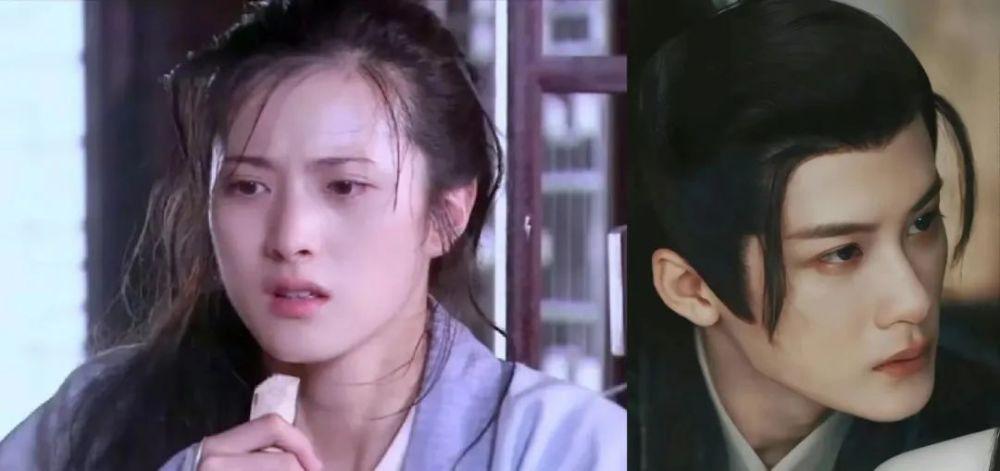 男女明星共用一张脸，不能说是一模一样，但也让人傻傻分不清