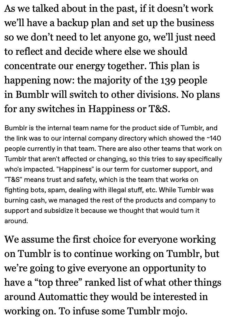 Tumblr 宣布调整经营策略：进入维护模式，仅保证基础运营