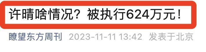 许晴,被封杀了?