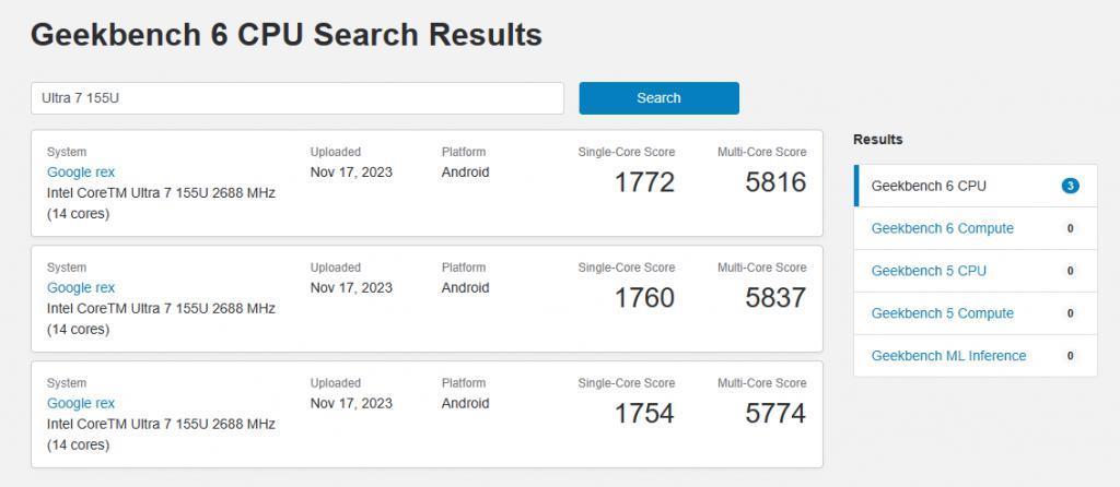 大量搭载英特尔酷睿Ultra 7 155H、155U处理器的笔记本电脑现身