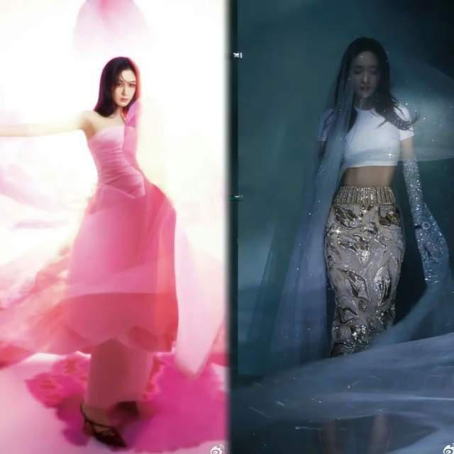 杨紫穿蓝血高奢登杂志 被嘲时尚绝缘体撞脸杨幂