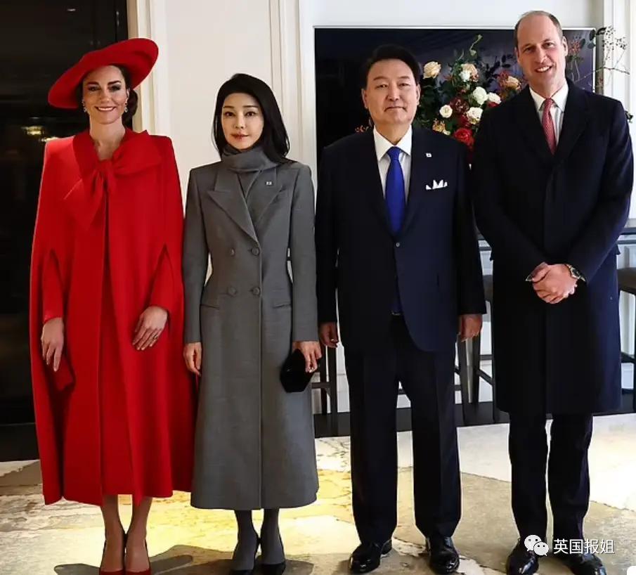 英王室为韩总统办奢华国宴！最抢镜的是凯特王妃的红衣美腿
