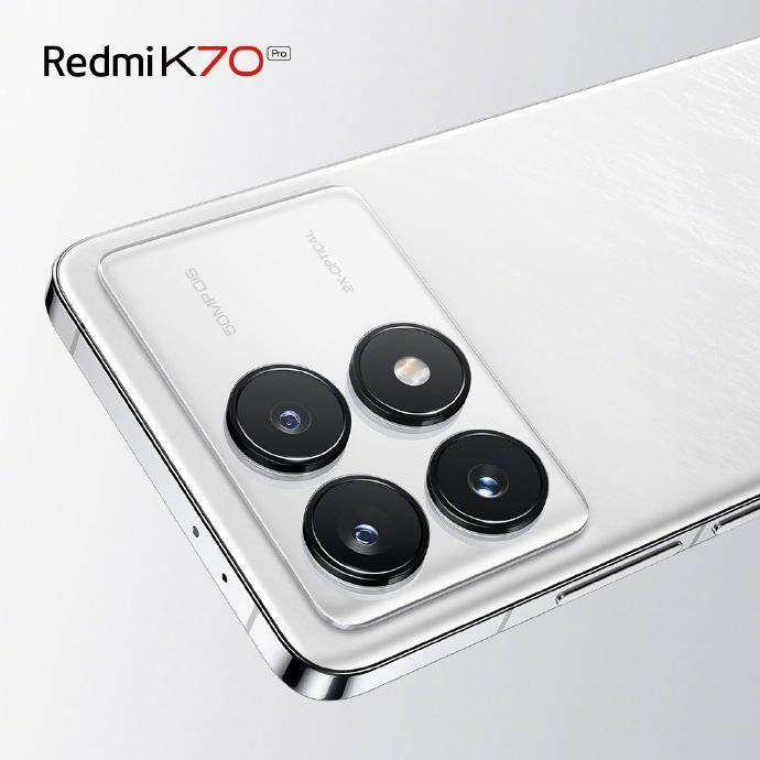 小米 Redmi K70 Pro 手机晴雪配色公布：白色玻璃机身   金属中框