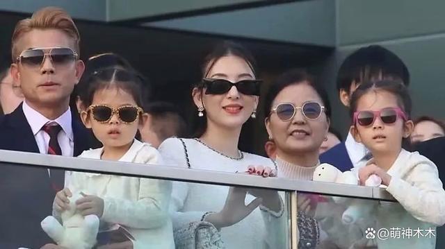 郭富城一家现身赛马场，女儿很黏爸爸，方媛鼻子引热议