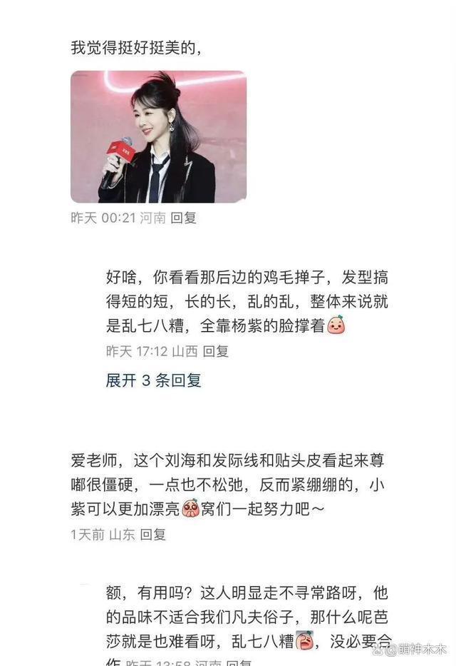 杨紫工作室再遭粉丝围攻，要求撤换造型团队，造型师怒斥