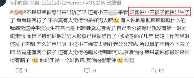 杨鸣婚变风波升级！小三孕味明显，被曝将生产，更多证据曝光