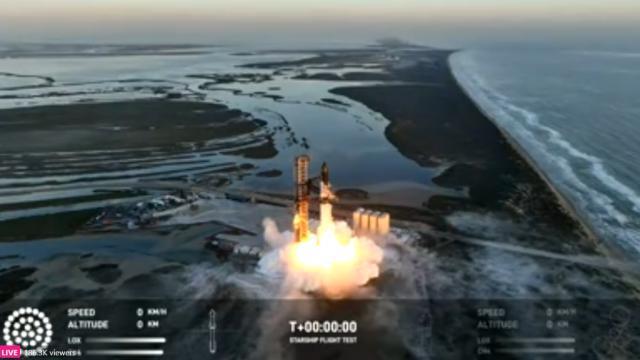 马斯克再战人类最强火箭，SpaceX 星舰第二次飞行测试发射升空