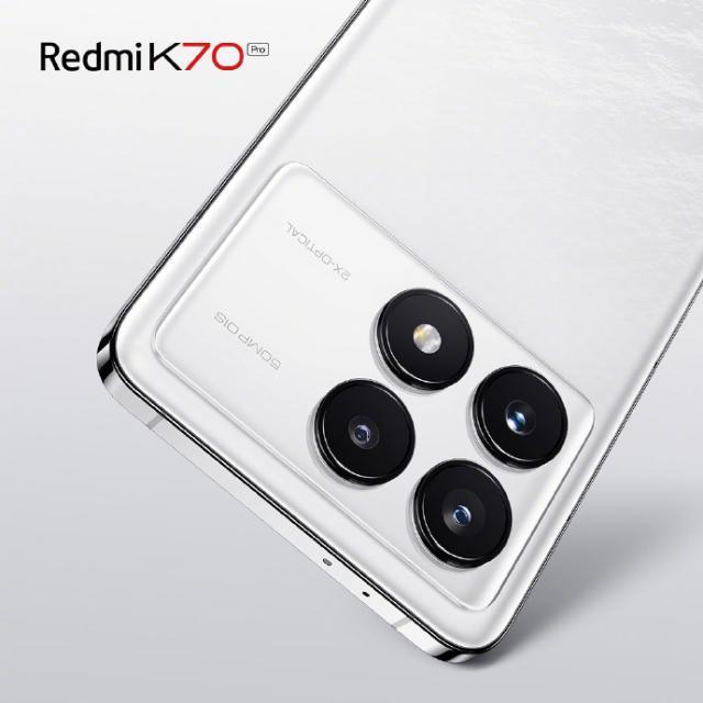 小米 Redmi K70 Pro 手机晴雪配色公布：白色玻璃机身   金属中框