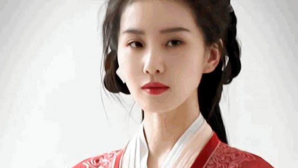 刘诗诗一袭红衣古风造型 衣袖飘飘仙气十足