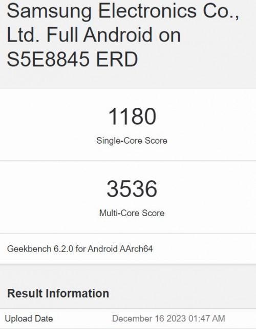 三星 Galaxy A55 手机现身 GeekBench，搭载 Exynos 1480 芯片