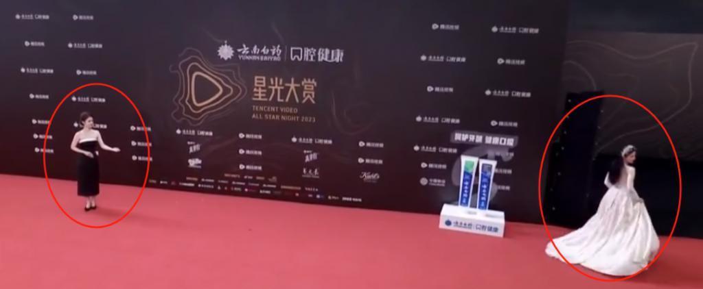 这一晚，撞衫猛抢镜，倪妮表情无奈，明星尴尬到脚趾扣地