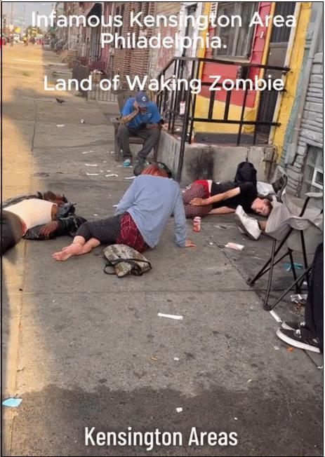 美国“僵尸城”成网红打卡点?瘾君子街头痛苦挣扎状如僵尸,诡异姿态全网疯传!