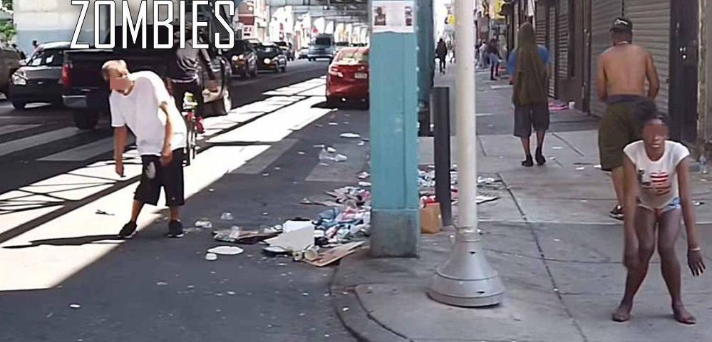 美国“僵尸城”成网红打卡点?瘾君子街头痛苦挣扎状如僵尸,诡异姿态全网疯传!