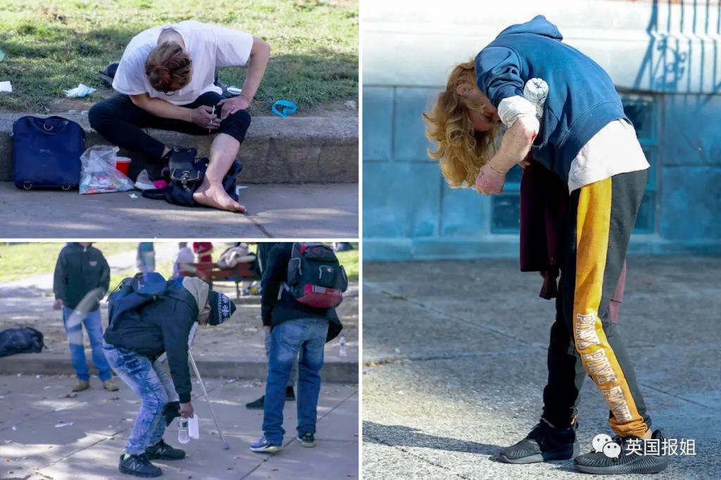 美国“僵尸城”成网红打卡点?瘾君子街头痛苦挣扎状如僵尸,诡异姿态全网疯传!