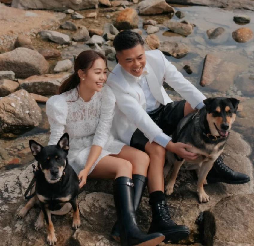 马国明妻子汤洛雯腰线显粗疑怀孕，婚礼排场完胜前任