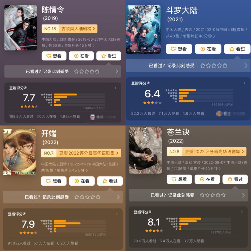 一年20多部8分国产剧，豆瓣评分还可信吗？